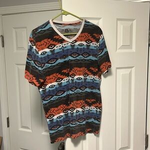 Orange and Blue Medium Trade Mark Tee for Men